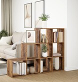 VidaXL Kamerscherm / boekenkast 137,5x29x103,5 cm hout oud hout