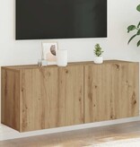 VidaXL Tv-meubel wandgemonteerd 100x30x41 cm artisanaal eikenkleurig