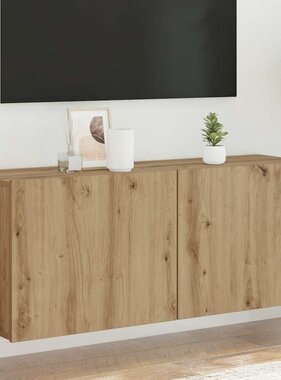 VidaXL Tv-meubel wandgemonteerd 100x30x41 cm artisanaal eikenkleurig