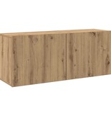 VidaXL Tv-meubel wandgemonteerd 100x30x41 cm artisanaal eikenkleurig