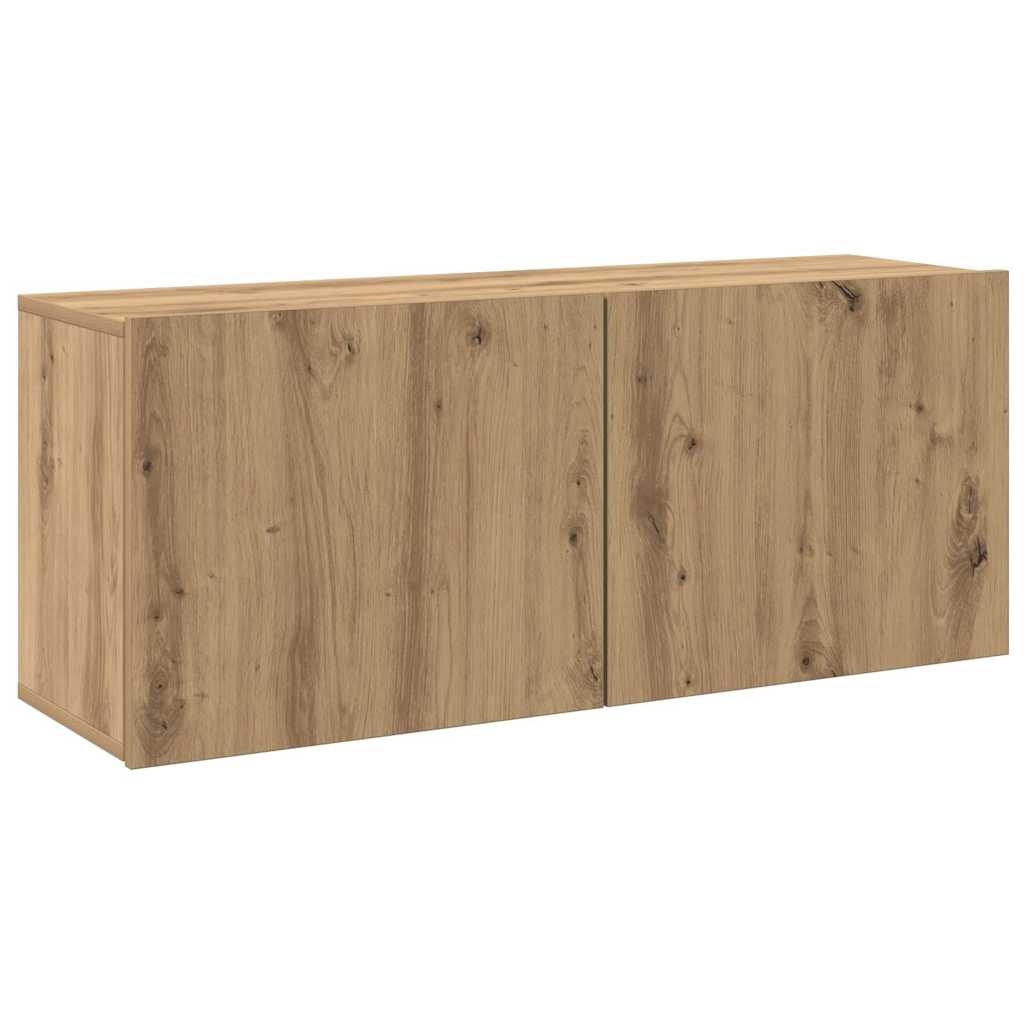 VidaXL Tv-meubel wandgemonteerd 100x30x41 cm artisanaal eikenkleurig