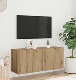 VidaXL Tv-meubel wandgemonteerd 100x30x41 cm artisanaal eikenkleurig