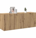 VidaXL Tv-meubel wandgemonteerd 100x30x41 cm artisanaal eikenkleurig