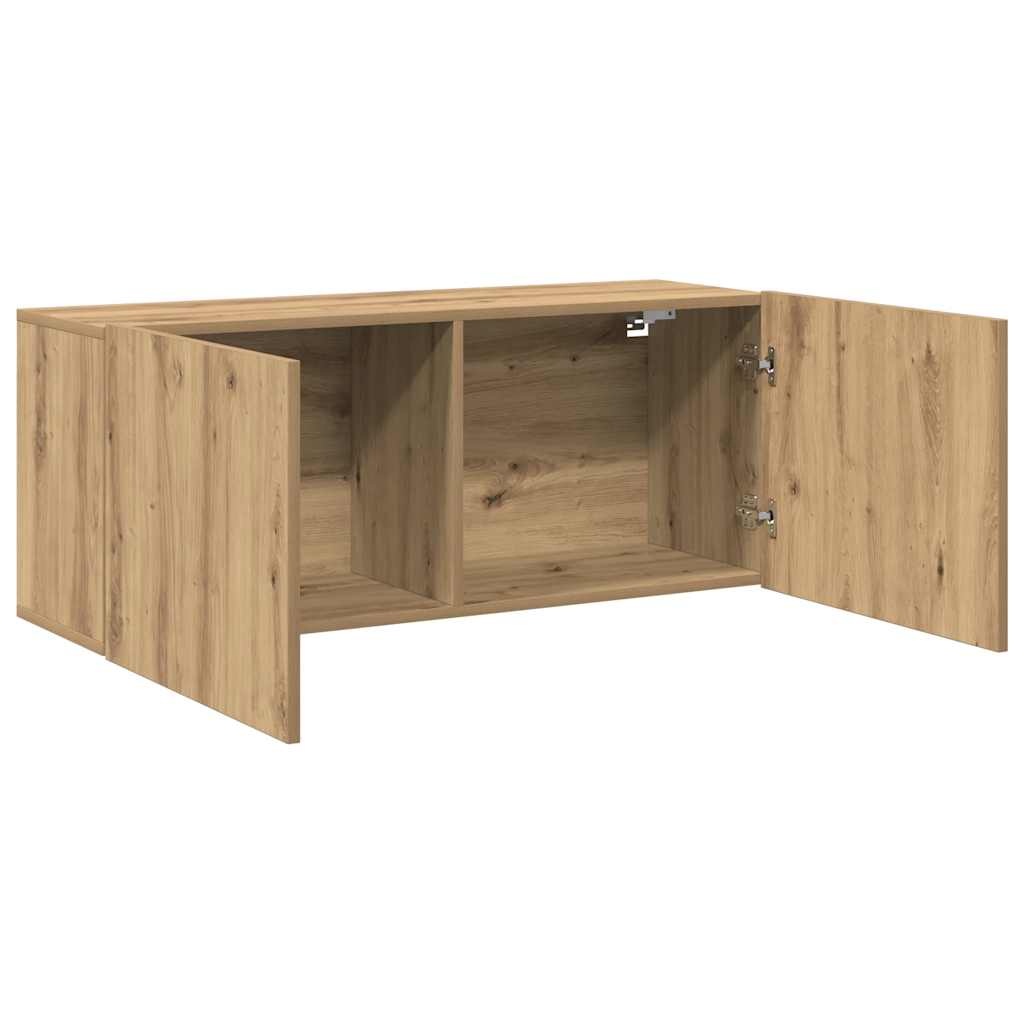 VidaXL Tv-meubel wandgemonteerd 100x30x41 cm artisanaal eikenkleurig