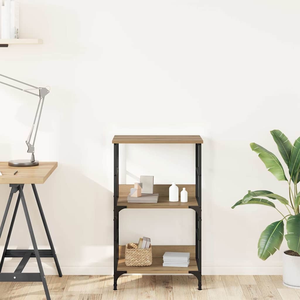 VidaXL Boekenkast 50x33x82 cm bewerkt hout artisanaal eikenkleurig