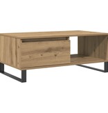 VidaXL Salontafel 90x50x36,5 cm bewerkt hout artisanaal eikenkleurig