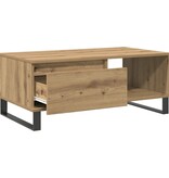 VidaXL Salontafel 90x50x36,5 cm bewerkt hout artisanaal eikenkleurig