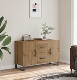 VidaXL Dressoir 100x36x60 cm bewerkt hout artisanaal eikenkleurig