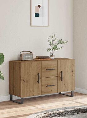VidaXL Dressoir 100x36x60 cm bewerkt hout artisanaal eikenkleurig