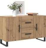 VidaXL Dressoir 100x36x60 cm bewerkt hout artisanaal eikenkleurig