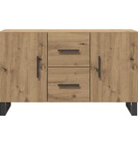 VidaXL Dressoir 100x36x60 cm bewerkt hout artisanaal eikenkleurig