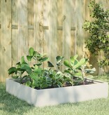 VidaXL Plantenbak verhoogd 100x100x33,5 cm staal wit