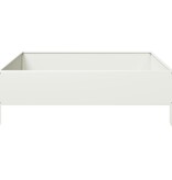 VidaXL Plantenbak verhoogd 100x100x33,5 cm staal wit