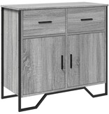 VidaXL Dressoir 79.5x35,5x74,5 cm bewerkt hout grijs sonoma eikenkleur