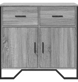 VidaXL Dressoir 79.5x35,5x74,5 cm bewerkt hout grijs sonoma eikenkleur