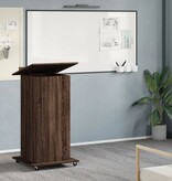 VidaXL Lessenaar met wielen en lade 55x55x107 cm hout bruin eikenkleur