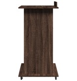 VidaXL Lessenaar met wielen en lade 55x55x107 cm hout bruin eikenkleur