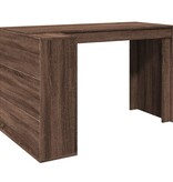 VidaXL Bureau 123,5x73,5x75 cm bewerkt hout bruin eikenkleurig