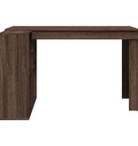 VidaXL Bureau 123,5x73,5x75 cm bewerkt hout bruin eikenkleurig