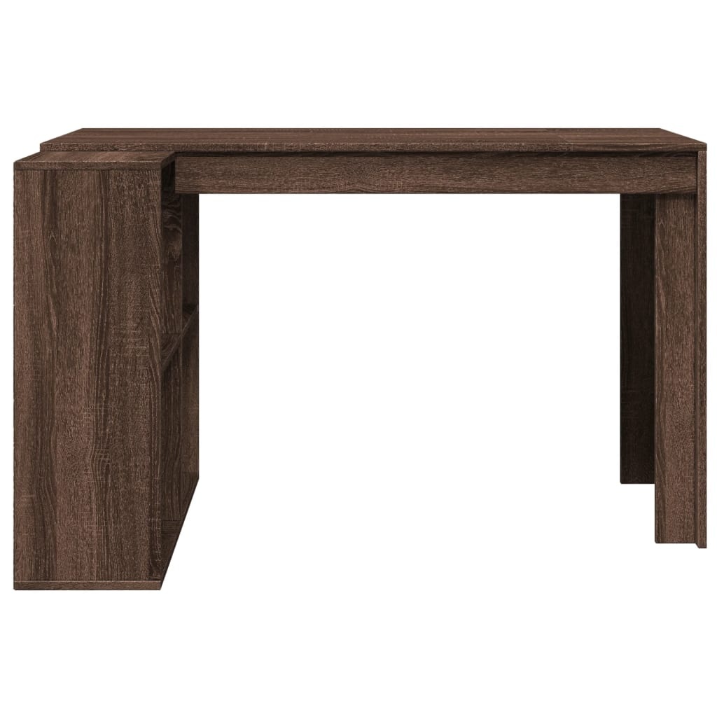 VidaXL Bureau 123,5x73,5x75 cm bewerkt hout bruin eikenkleurig