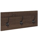 VidaXL 4-delige Garderobe set bewerkt hout bruin eikenkleurig