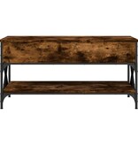 VidaXL Salontafel 100x50x50 cm bewerkt hout en metaal gerookt eiken