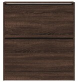 VidaXL Schoenenkast 80x21x87,5 cm bewerkt hout bruin eikenkleur