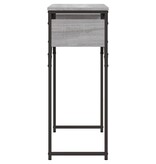 VidaXL Wandtafel met schap 75x30x75 cm bewerkt hout grijs sonoma