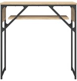 VidaXL Wandtafel met schap 75x30x75 cm bewerkt hout sonoma eikenkleur