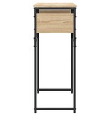 VidaXL Wandtafel met schap 75x30x75 cm bewerkt hout sonoma eikenkleur