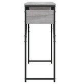 VidaXL Wandtafel met schap 105x30x75 cm bewerkt hout grijs sonoma