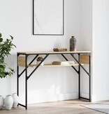 VidaXL Wandtafel met schap 105x30x75 cm bewerkt hout sonoma eikenkleur