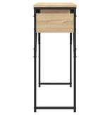 VidaXL Wandtafel met schap 105x30x75 cm bewerkt hout sonoma eikenkleur