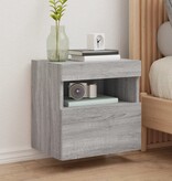 VidaXL Tv-wandmeubel met LED 40x30x40 cm grijs sonoma eikenkleurig