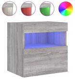 VidaXL Tv-wandmeubel met LED 40x30x40 cm grijs sonoma eikenkleurig