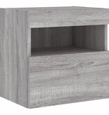 VidaXL Tv-wandmeubel met LED 40x30x40 cm grijs sonoma eikenkleurig