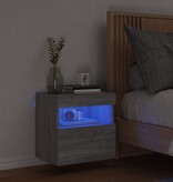 VidaXL Tv-wandmeubel met LED 40x30x40 cm grijs sonoma eikenkleurig