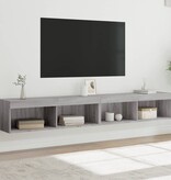 VidaXL Tv-meubels met LED-verlichting 2 st 100x30x30 cm grijs sonoma
