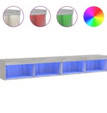 VidaXL Tv-meubels met LED-verlichting 2 st 100x30x30 cm grijs sonoma