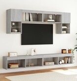 VidaXL Tv-meubels met LED-verlichting 2 st 100x30x30 cm grijs sonoma