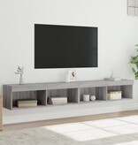 VidaXL Tv-meubels met LED-verlichting 2 st 100x30x30 cm grijs sonoma