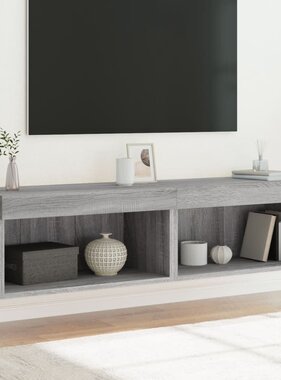 VidaXL Tv-meubels met LED-verlichting 2 st 60x30x30 cm grijs sonoma
