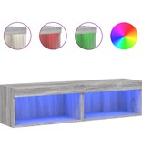 VidaXL Tv-meubels met LED-verlichting 2 st 60x30x30 cm grijs sonoma
