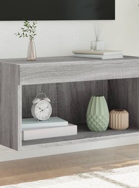 VidaXL Tv-meubel met LED-verlichting 60x30x30 cm grijs sonoma eiken