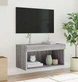 VidaXL Tv-meubel met LED-verlichting 60x30x30 cm grijs sonoma eiken