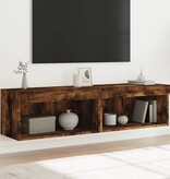 VidaXL Tv-meubels met LED-verlichting 2 st 60x30x30 cm gerookt eiken