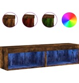 VidaXL Tv-meubels met LED-verlichting 2 st 60x30x30 cm gerookt eiken