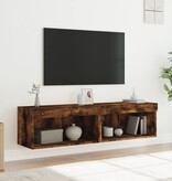 VidaXL Tv-meubels met LED-verlichting 2 st 60x30x30 cm gerookt eiken