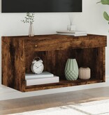 VidaXL Tv-meubel met LED-verlichting 60x30x30 cm gerookt eikenkleurig