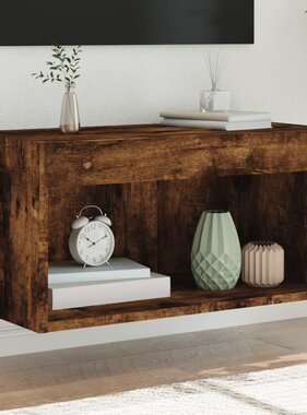 VidaXL Tv-meubel met LED-verlichting 60x30x30 cm gerookt eikenkleurig